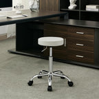 Ergonomic Rolling Office Stool Chair with Backrest Swivel