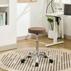 Ergonomic Rolling Office Stool Chair with Backrest Swivel