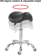 Ergonomic Saddle Stool Chair with Wheels for Dental