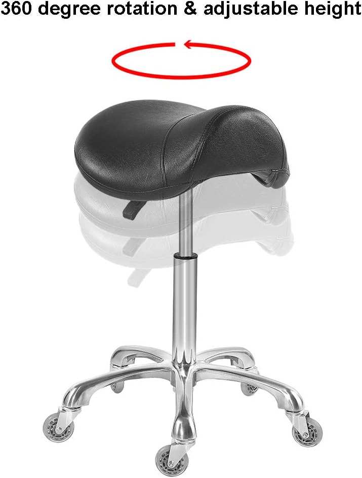 Ergonomic Saddle Stool Chair with Wheels for Dental