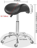 Ergonomic Saddle Stool Chair with Wheels for Dental
