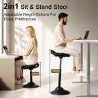 Ergonomic Wobble Stool for Standing Desk Height Adjustable