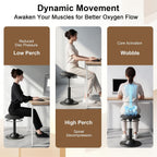 Ergonomic Wobble Stool for Standing Desk Height Adjustable