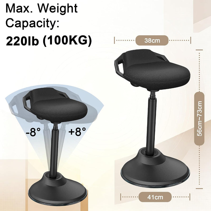 Ergonomic Wobble Stool for Standing Desk Height Adjustable