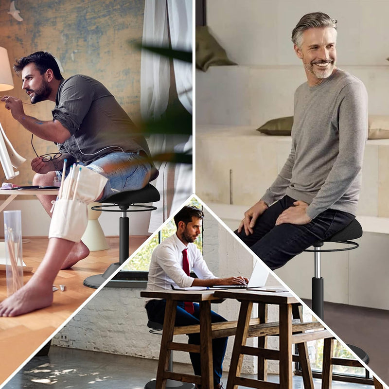 Ergonomic Wobble Stool for Standing Desk Height Adjustable
