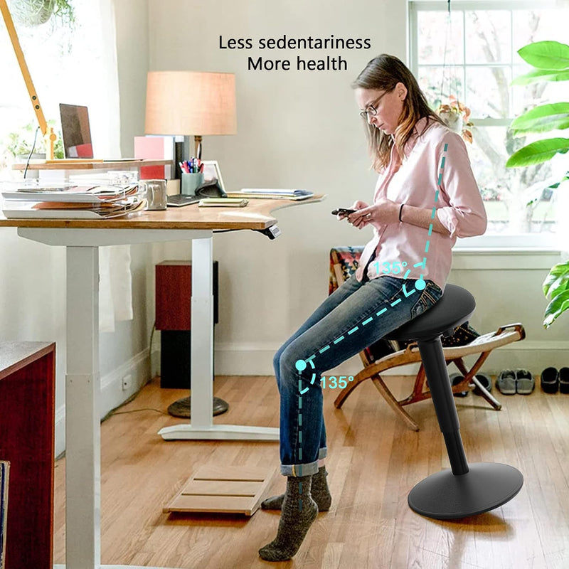 Ergonomic Wobble Stool for Standing Desk Height Adjustable