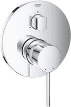 Essence Concealed Shower Bath Mixer Trim Set Chrome