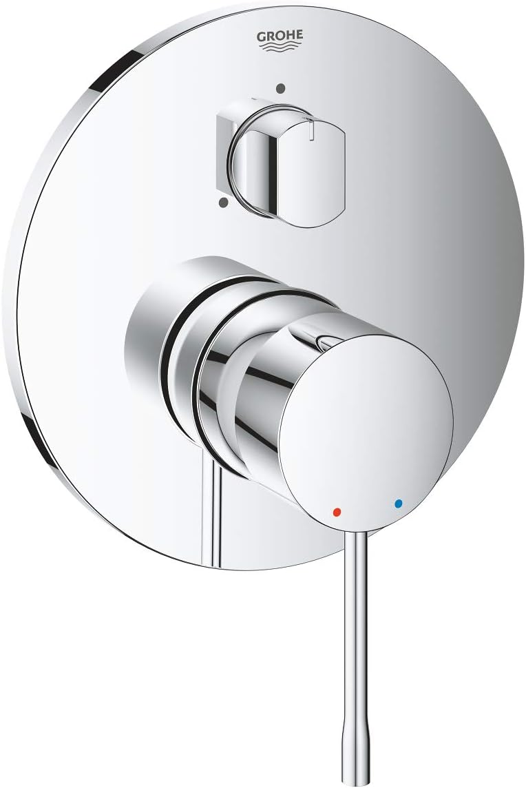 Essence Concealed Shower Bath Mixer Trim Set Chrome