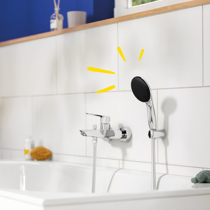 Essence Floor-Mounted Bath Filler Tap Set Chrome