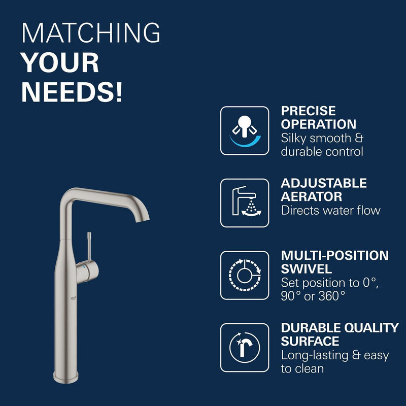 Essence Smooth Body Basin Mixer Tap Chrome