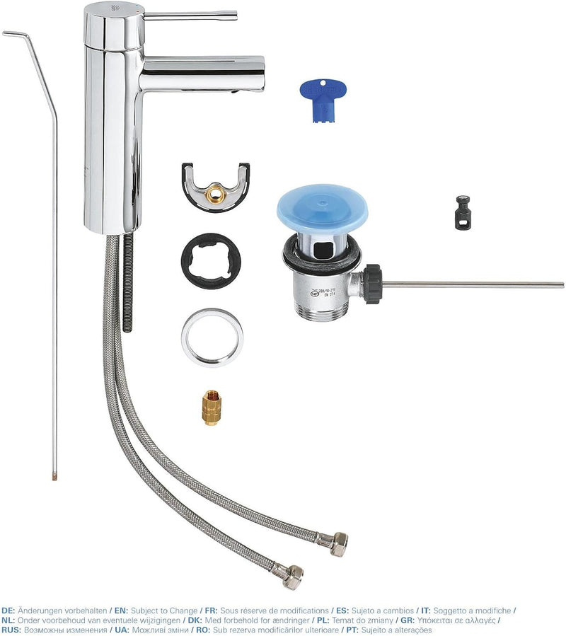Essence Smooth Body Basin Mixer Tap Chrome