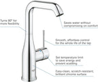 Essence Smooth Body Basin Mixer Tap Chrome