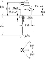 Essence Smooth Body Basin Mixer Tap Chrome