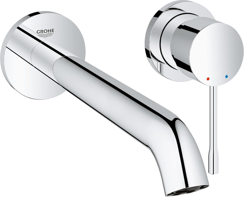 Essence Wall Mounted 2 Hole Basin Mixer Tap