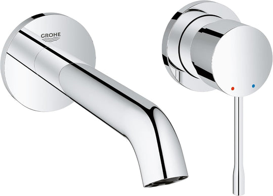 Essence Wall Mounted 2 Hole Basin Mixer Tap