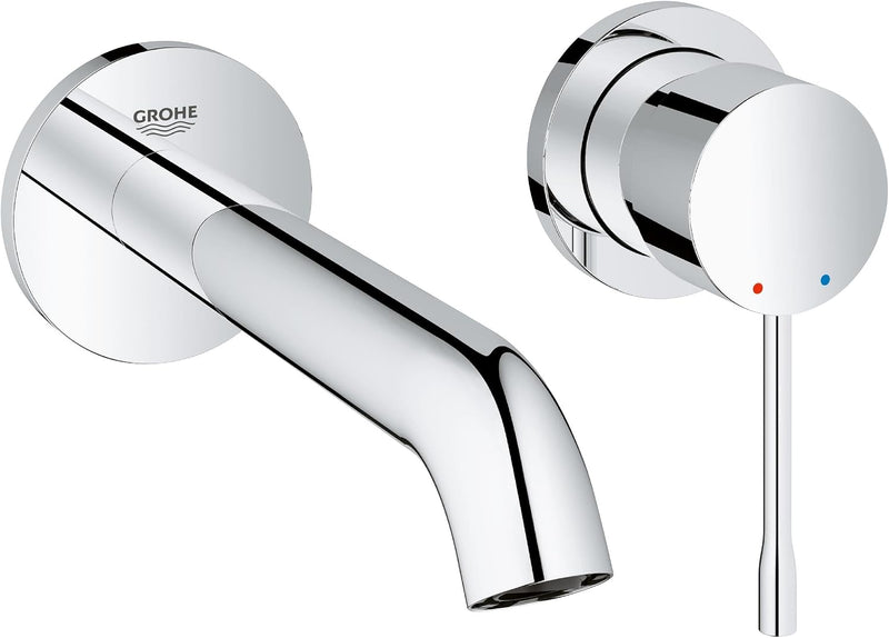 Essence Wall Mounted 2 Hole Basin Mixer Tap