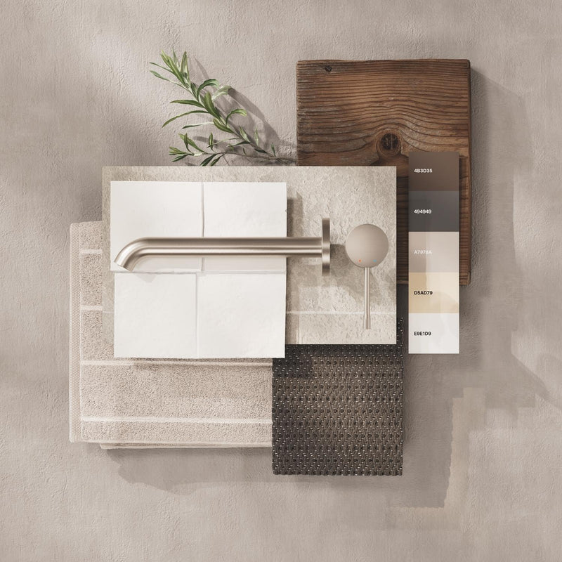 Essence Wall Mounted 2 Hole Basin Mixer Tap