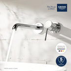 Essence Wall Mounted 2 Hole Basin Mixer Tap