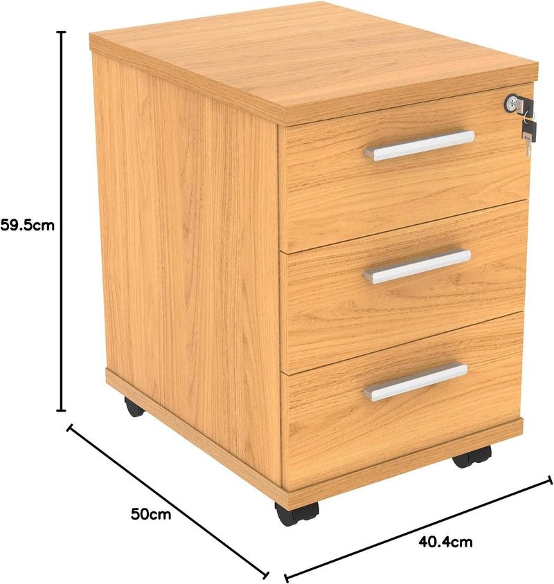 Essentials Heavy Duty 2 Drawer Mobile Pedestal A4