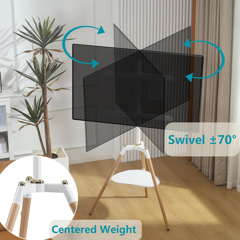 Easel TV Stand for 32-65 Inch Television Height