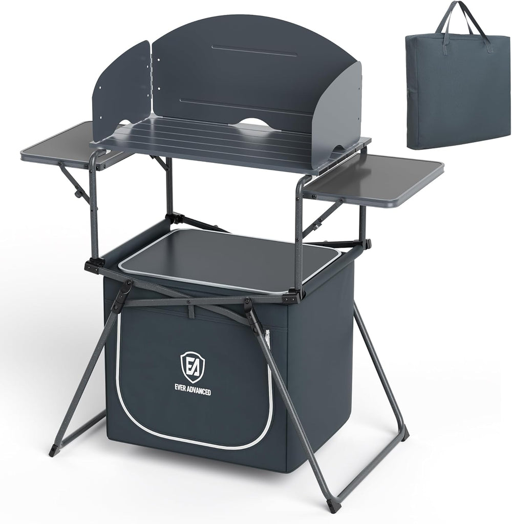 Ever Advanced Camping Kitchen Unit with Storage Folding