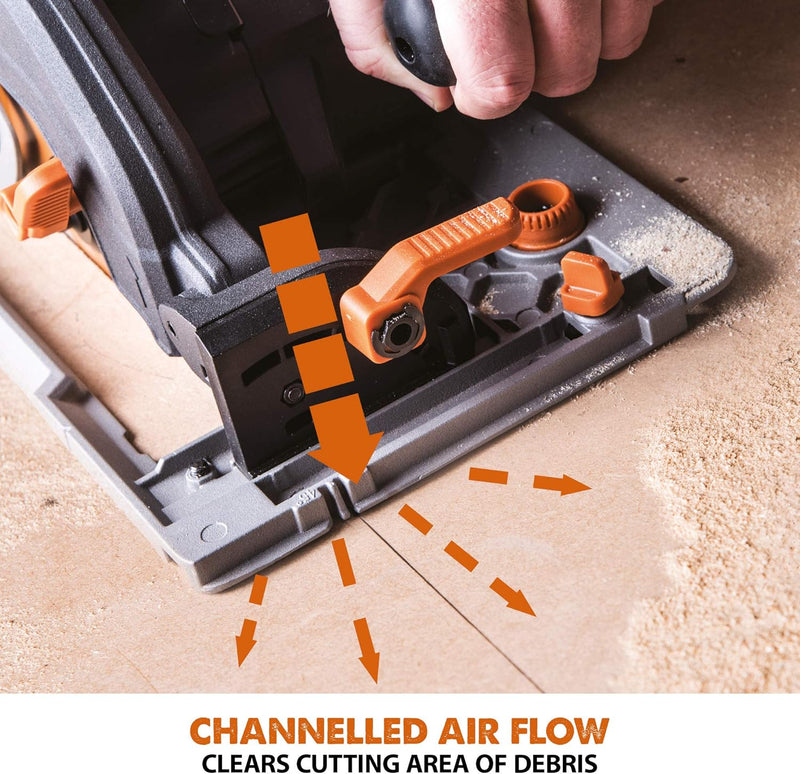 R185ccs Circular Saw with Tct Multi-Material Blade Cuts