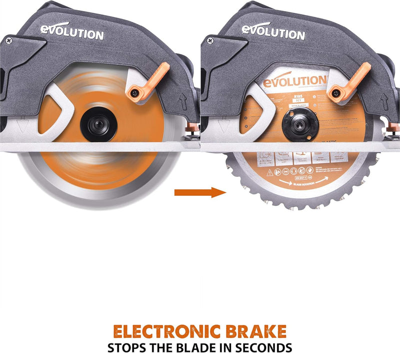 R185ccs Circular Saw with Tct Multi-Material Blade Cuts