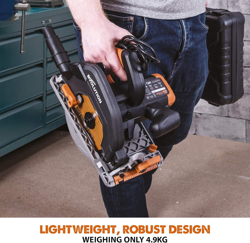 R185ccs Circular Saw with Tct Multi-Material Blade Cuts