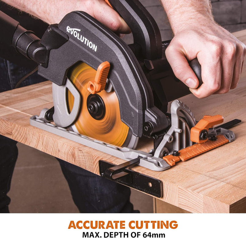 R185ccs Circular Saw with Tct Multi-Material Blade Cuts