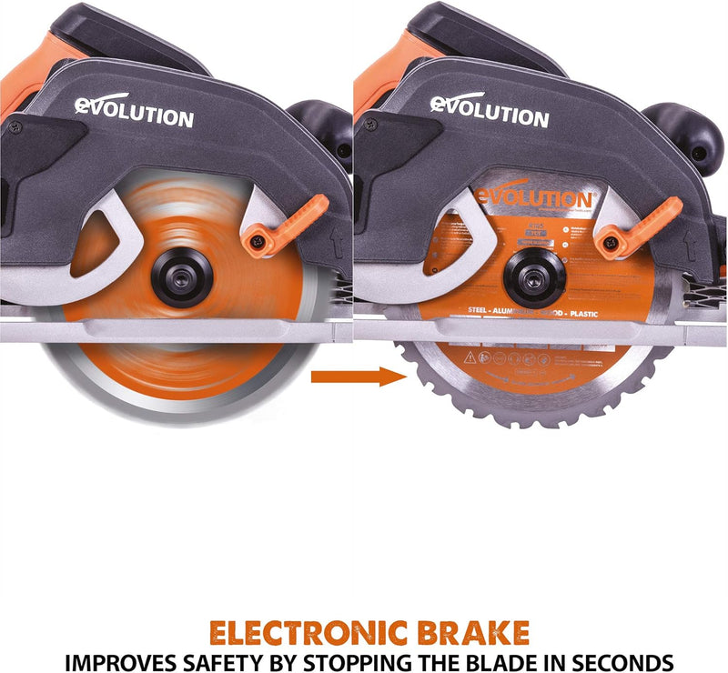 R185ccs Circular Saw with Tct Multi-Material Blade Cuts