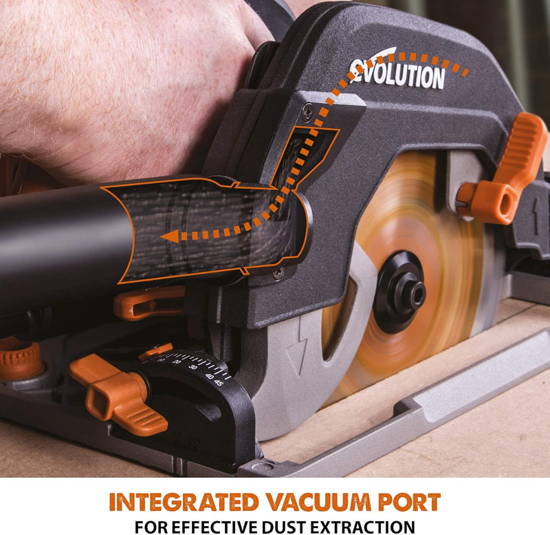 R185ccs Circular Saw with Tct Multi-Material Blade Cuts