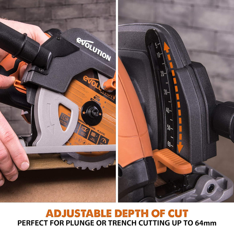 R185ccs Circular Saw with Tct Multi-Material Blade Cuts