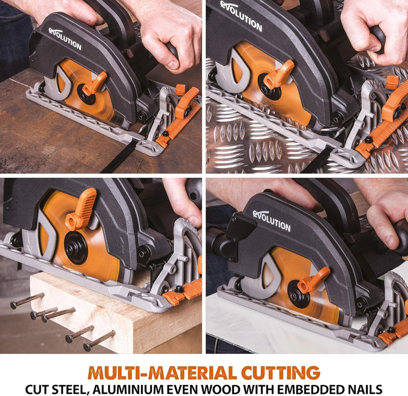 R185ccs Circular Saw with Tct Multi-Material Blade Cuts