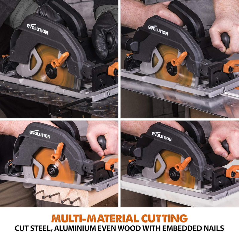 R185ccs Circular Saw with Tct Multi-Material Blade Cuts