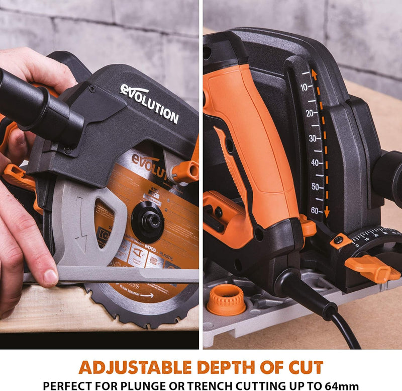 R185ccs Circular Saw with Tct Multi-Material Blade Cuts