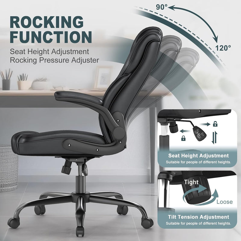 Executive Office Chair Ergonomic Desk with Lumbar Support