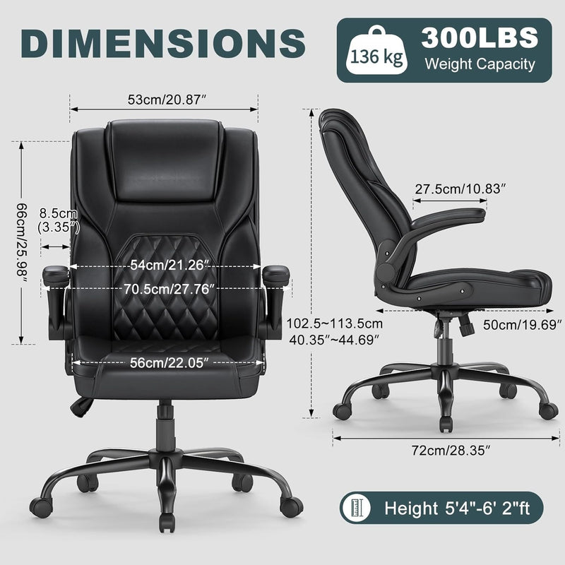 Executive Office Chair Ergonomic Desk with Lumbar Support