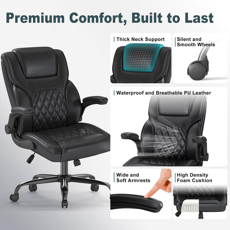 Executive Office Chair Ergonomic Desk with Lumbar Support
