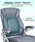 Executive Office Chair Ergonomic Desk with Padded Flip-Up