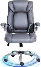 Executive Office Chair Ergonomic Desk with Padded Flip-Up