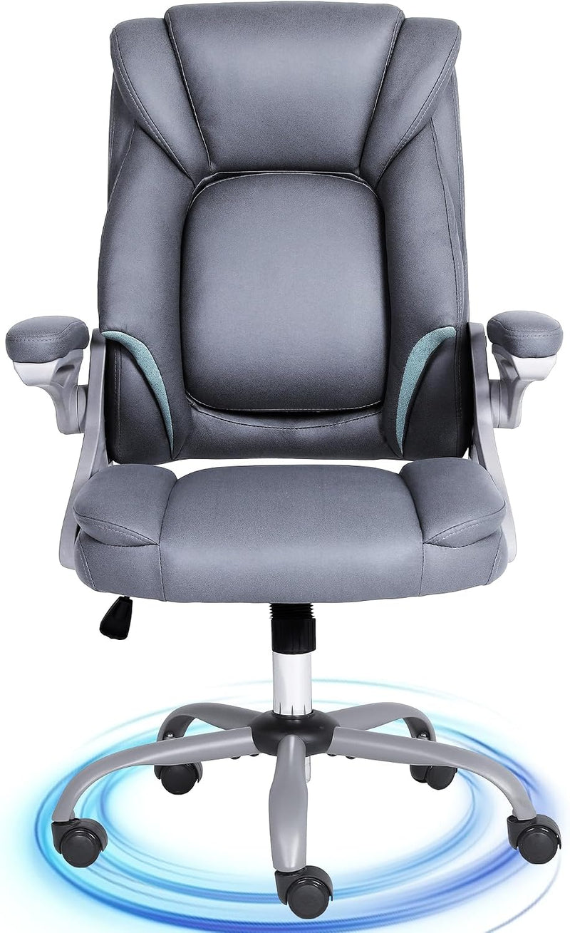 Executive Office Chair Ergonomic Desk with Padded Flip-Up