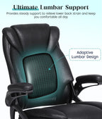Executive Office Chair Ergonomic Desk with Padded Flip-Up