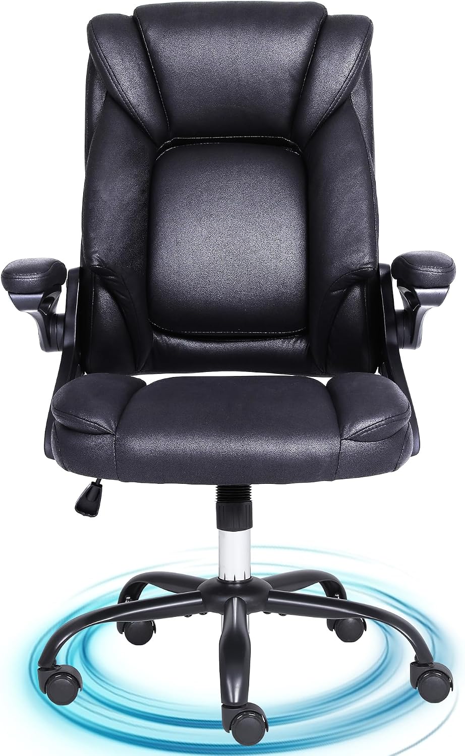 Executive Office Chair Comfy Desk with Flip-Up Armrests