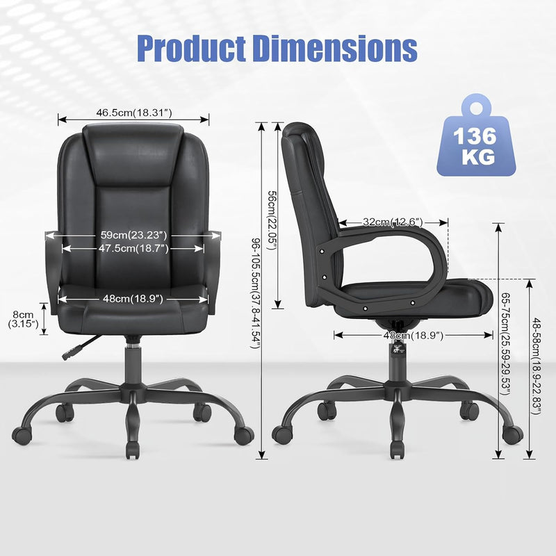 Executive Office Chair PU Leather Swivel Desk