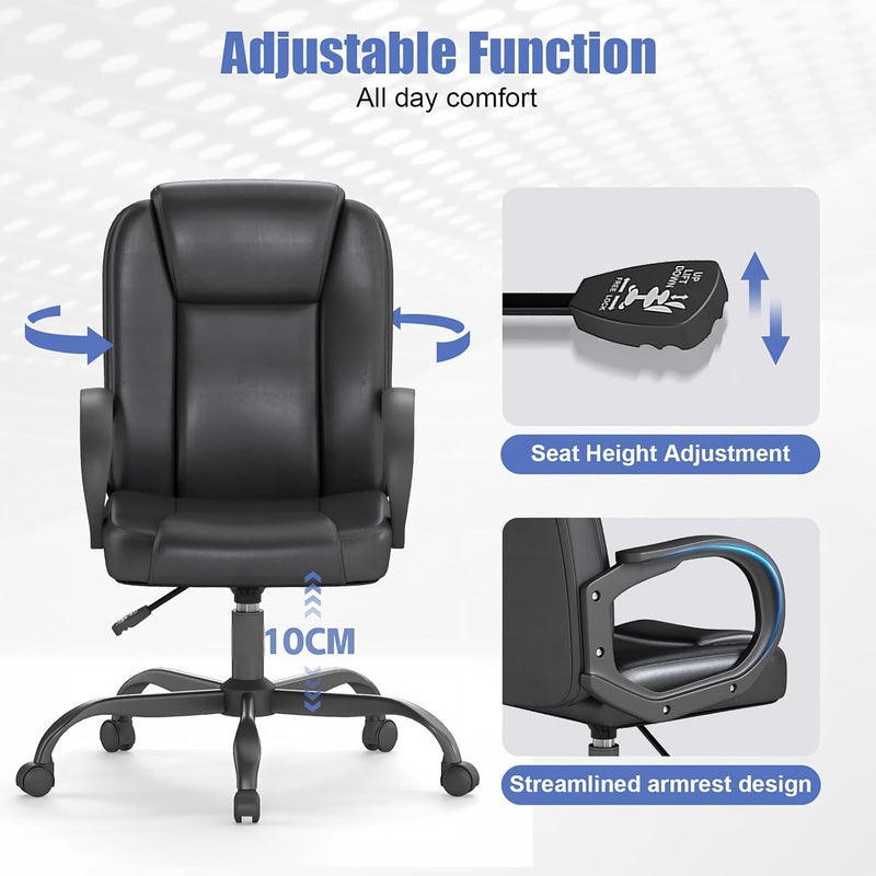 Executive Office Chair PU Leather Swivel Desk