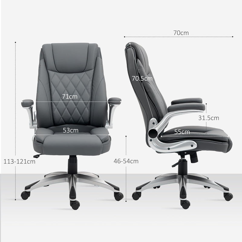 Executive Office Chair with Arms PU Leather Ergonomic