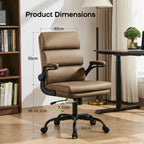 Executive Office Chair with Flip-Up Armrests 3-Stage Lumbar