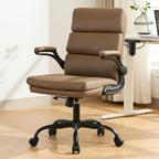 Executive Office Chair with Flip-Up Armrests 3-Stage Lumbar