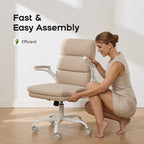 Executive Office Chair with Flip-Up Armrests 3-Stage Lumbar