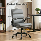 Executive Office Chair with Flip-Up Armrests 3-Stage Lumbar